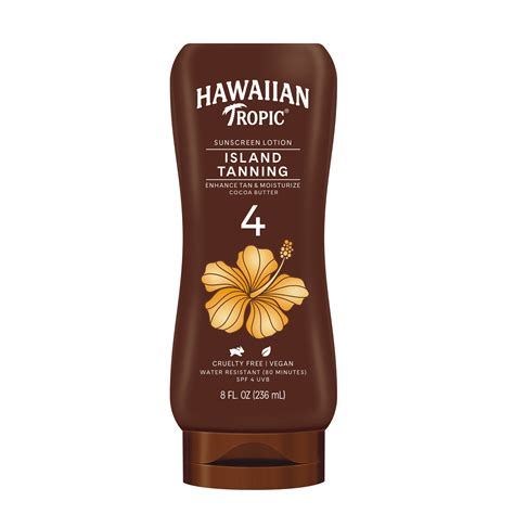 hawaiian tropic tanning sunscreen.